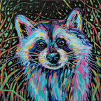 Rascoon - 6x6 Acrylic Mini Doodle