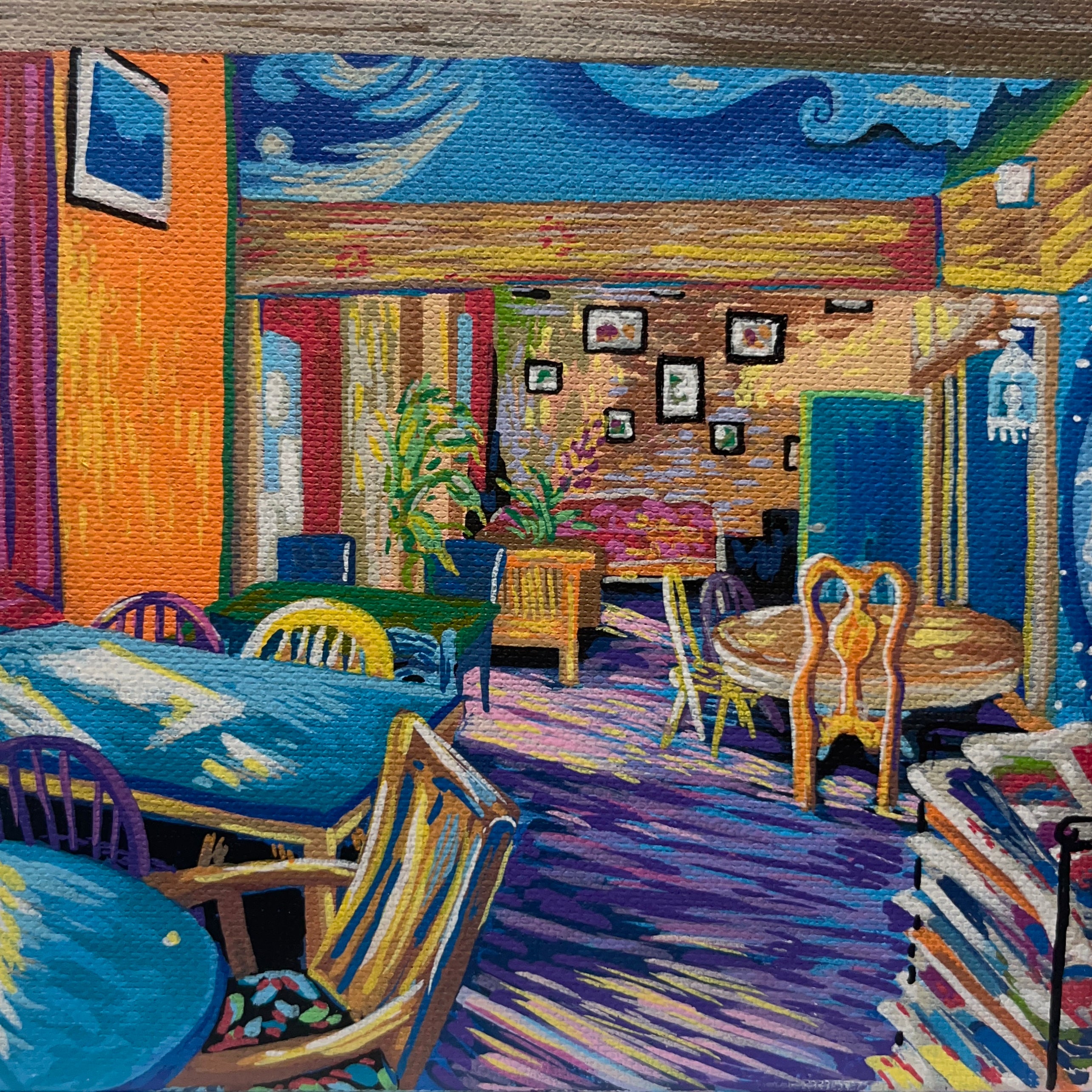 Javastop - 6x6 Acrylic Mini Doodle