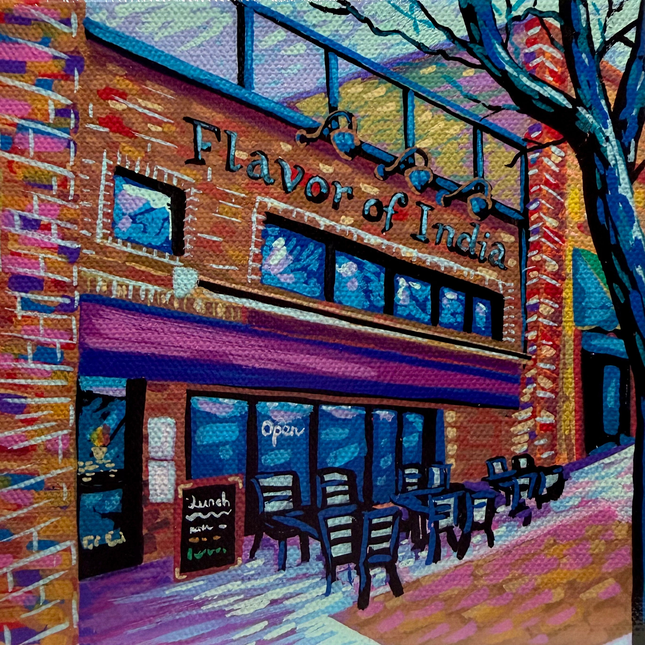 Flavor of India- 6x6 Acrylic Doodle