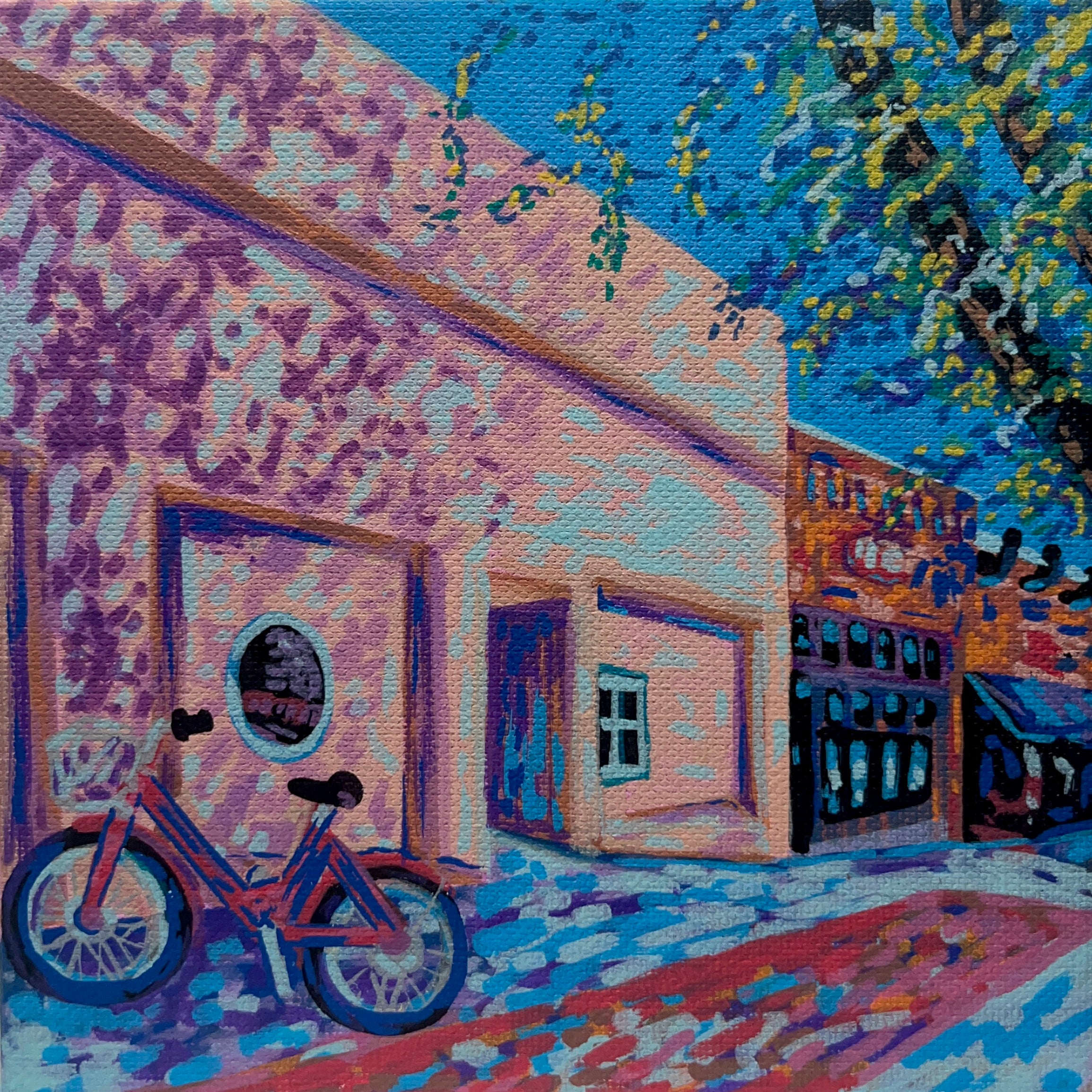 Cycle - 6x6 Acrylic Mini Doodle