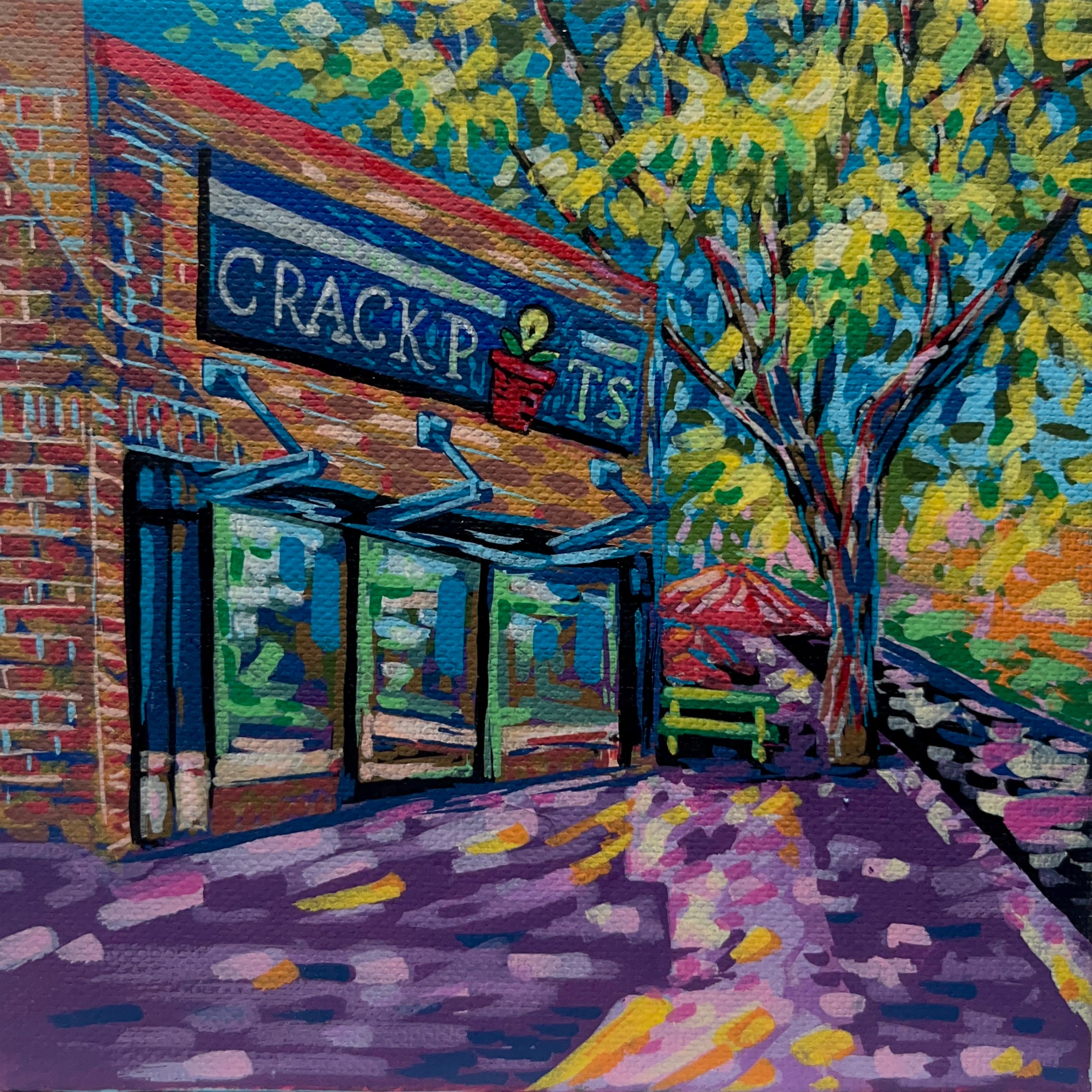 Crackpots - 6x6 Acrylic Mini Doodle