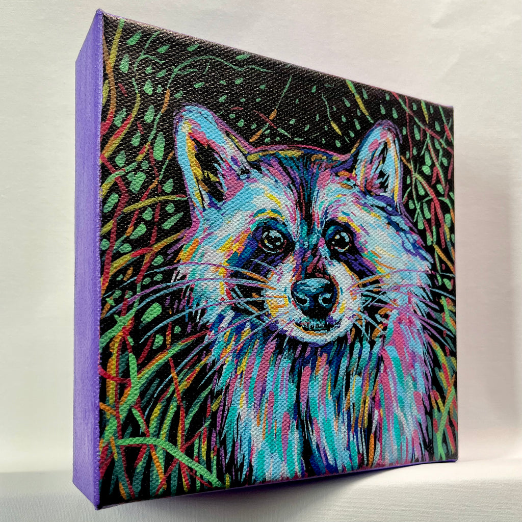 Rascoon - 6x6 Acrylic Mini Doodle