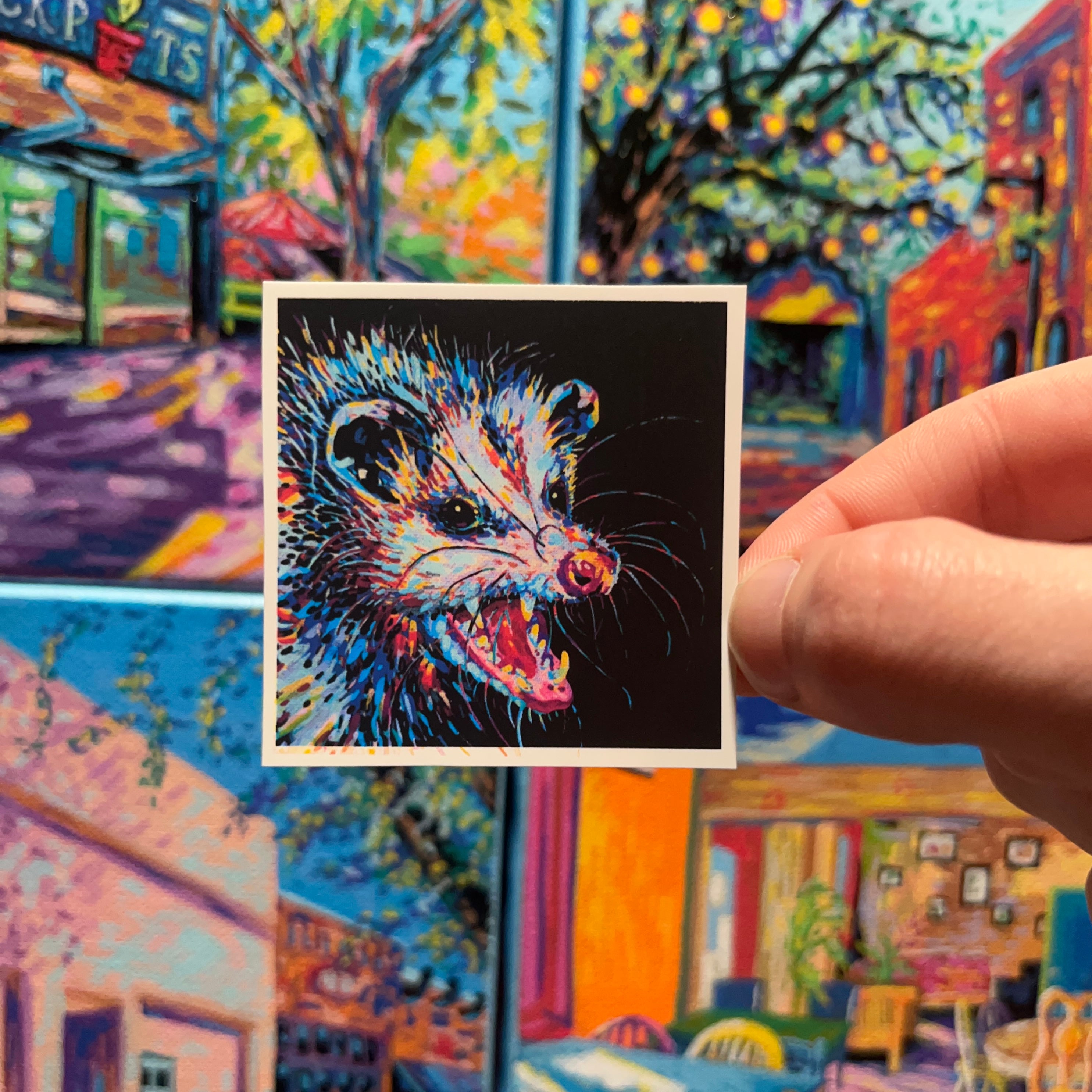 Galactic Possum Sticker - 2”x2”