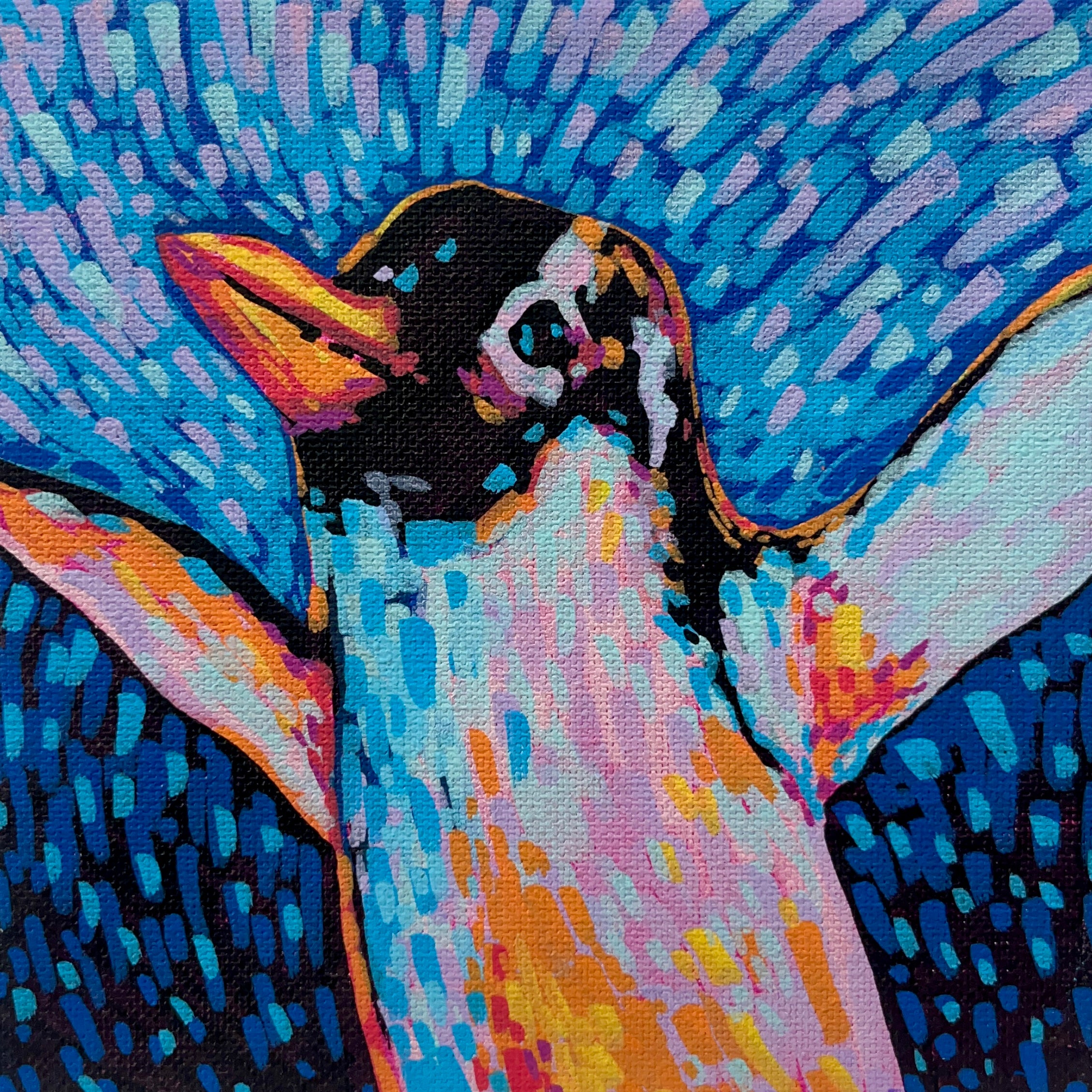 Bear & Alley – 6x6 Acrylic Mini Doodle – Elizabeth's Art Box