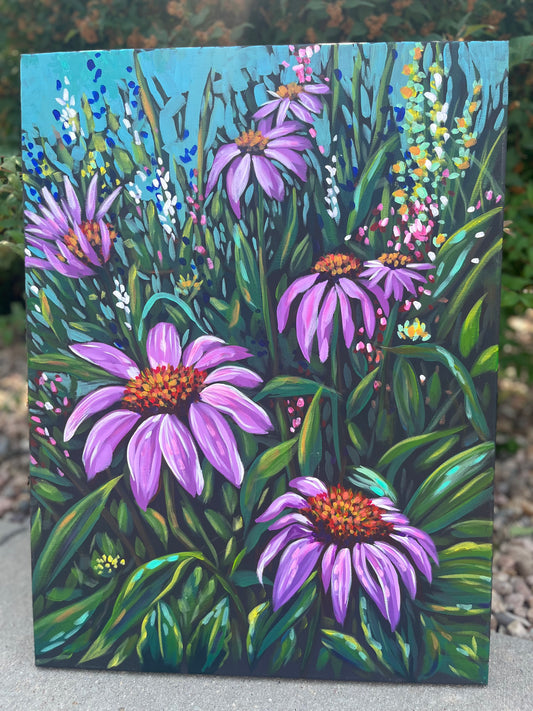 Cone Flowers 18”x24”